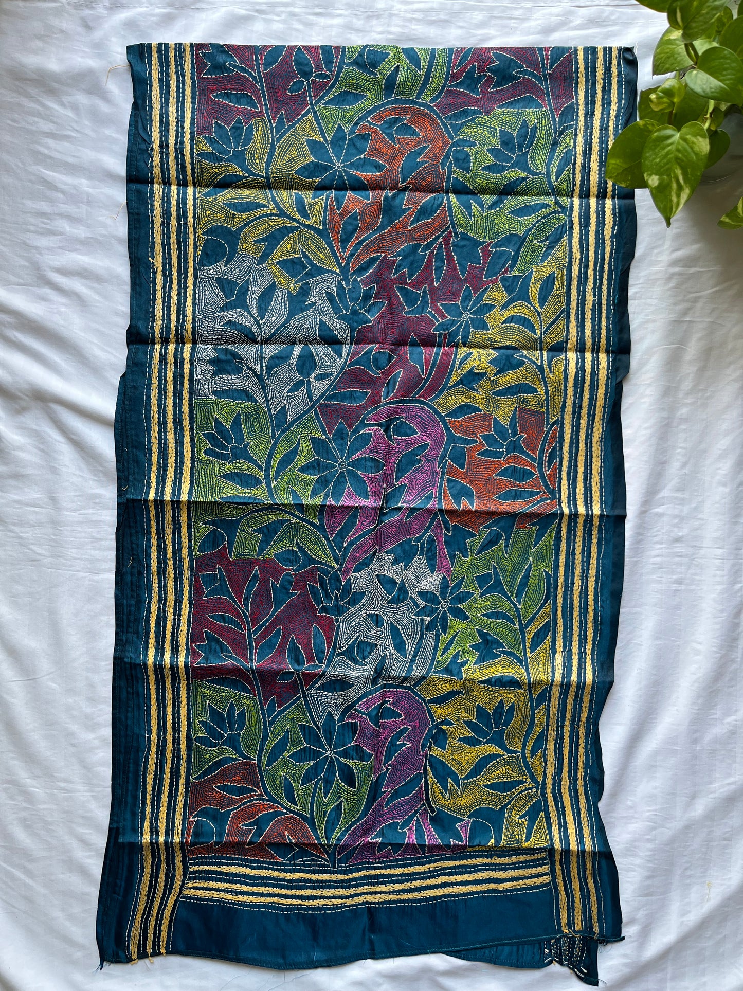 Kantha Art Silk Stole 22"