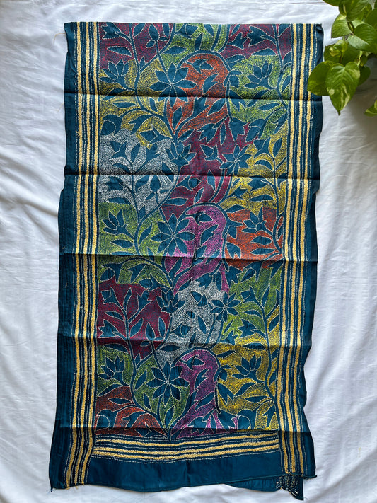 Kantha Art Silk Stole 22"