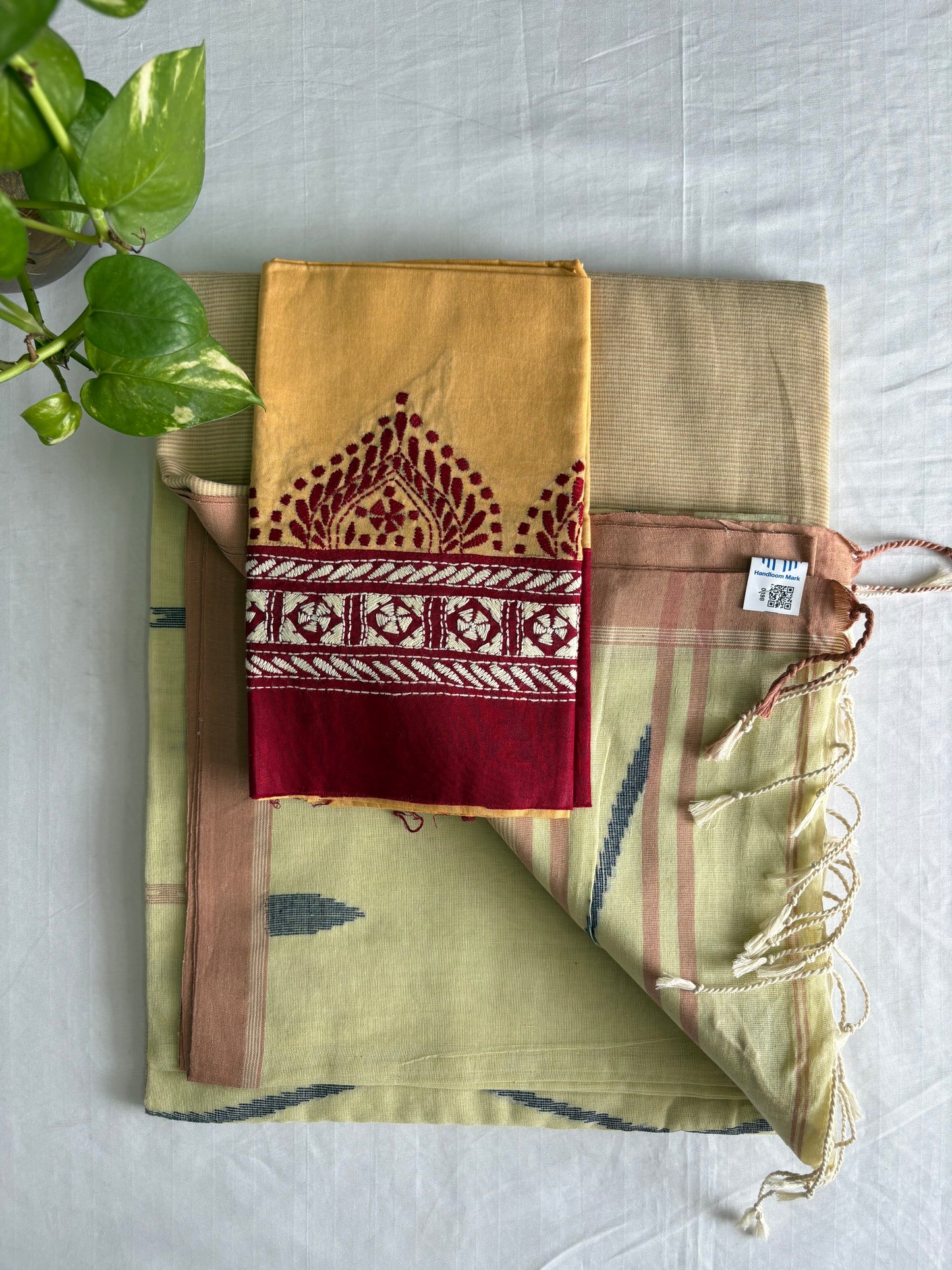 Mul Cotton handwoven Saree (Handloom Marked)