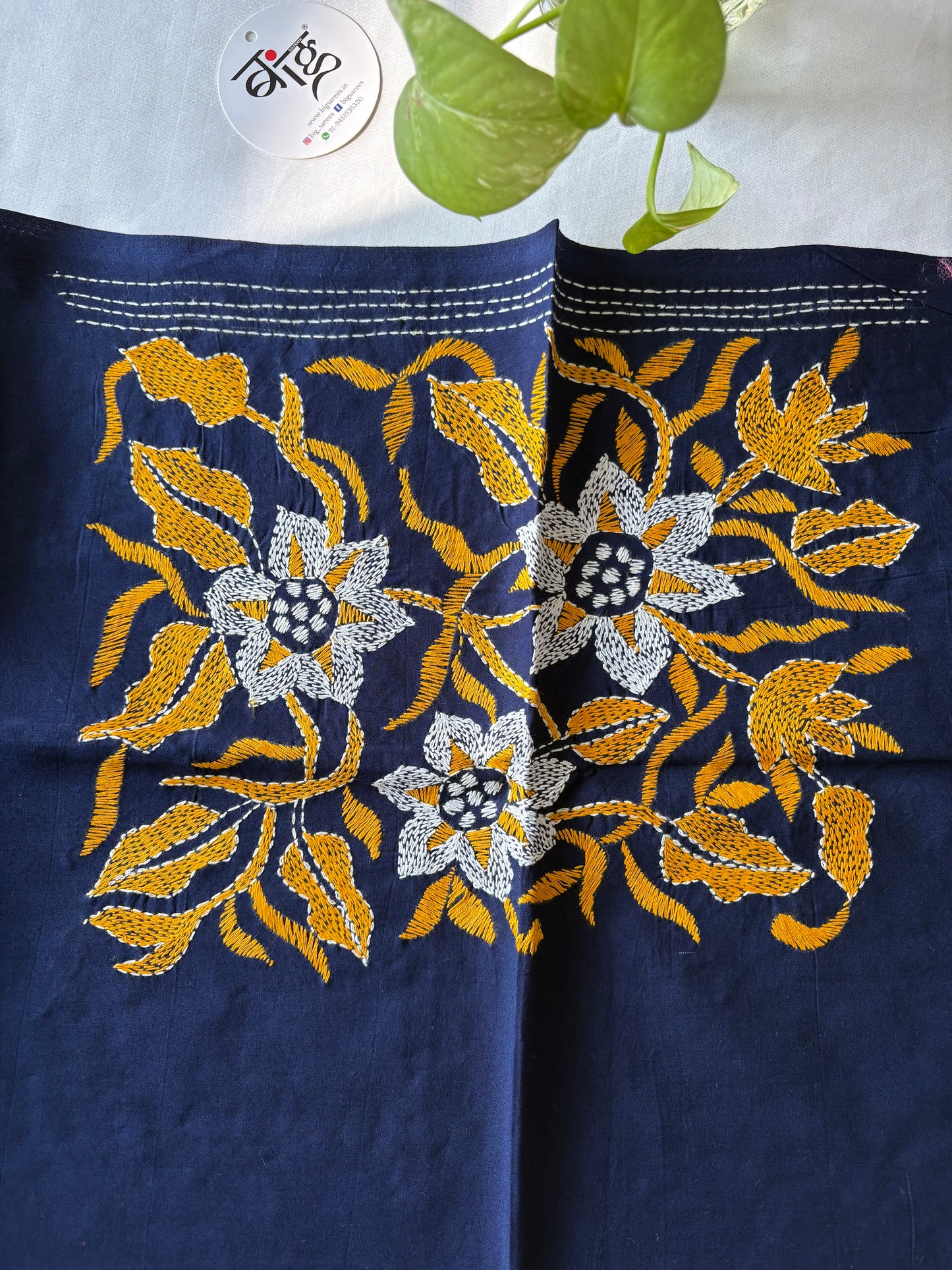 Kantha stitch Cotton Blouse Piece