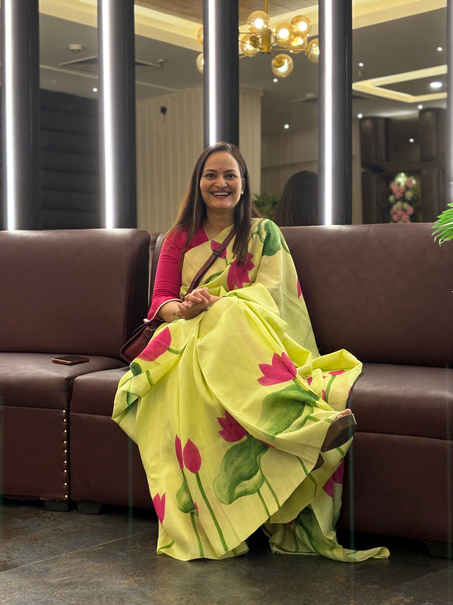 Bishnupuri Hand-Painted  Silk Saree | Pure Silk | Made-On-Order | Silk Mark Certified