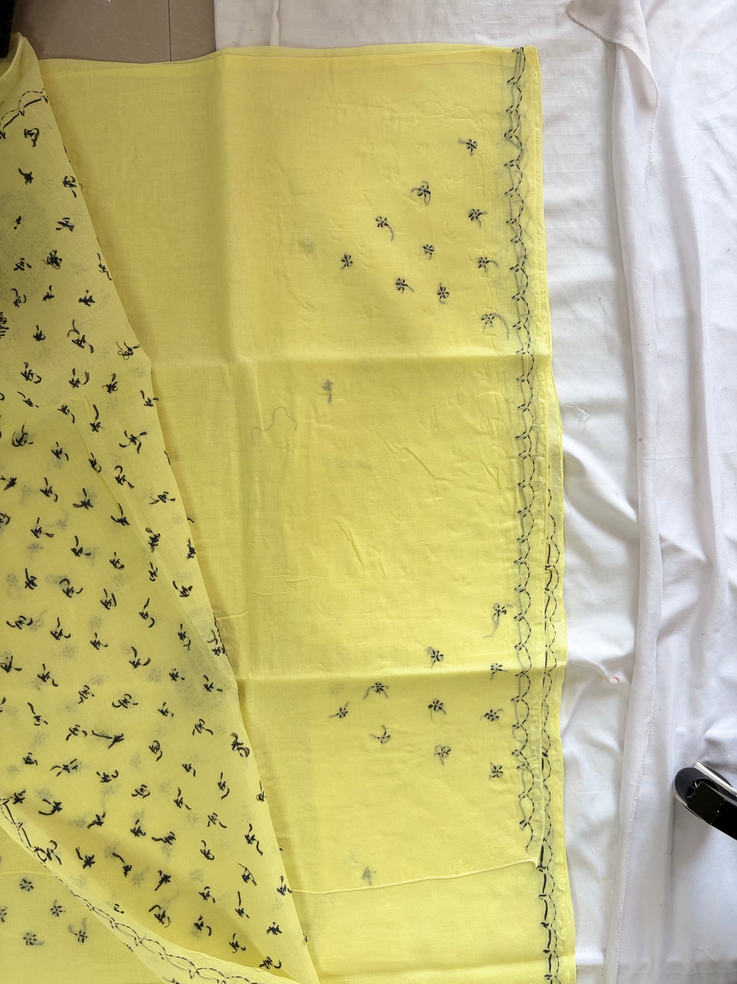 Chikankari Hand-Embroidered Saree | Cotton | Cream