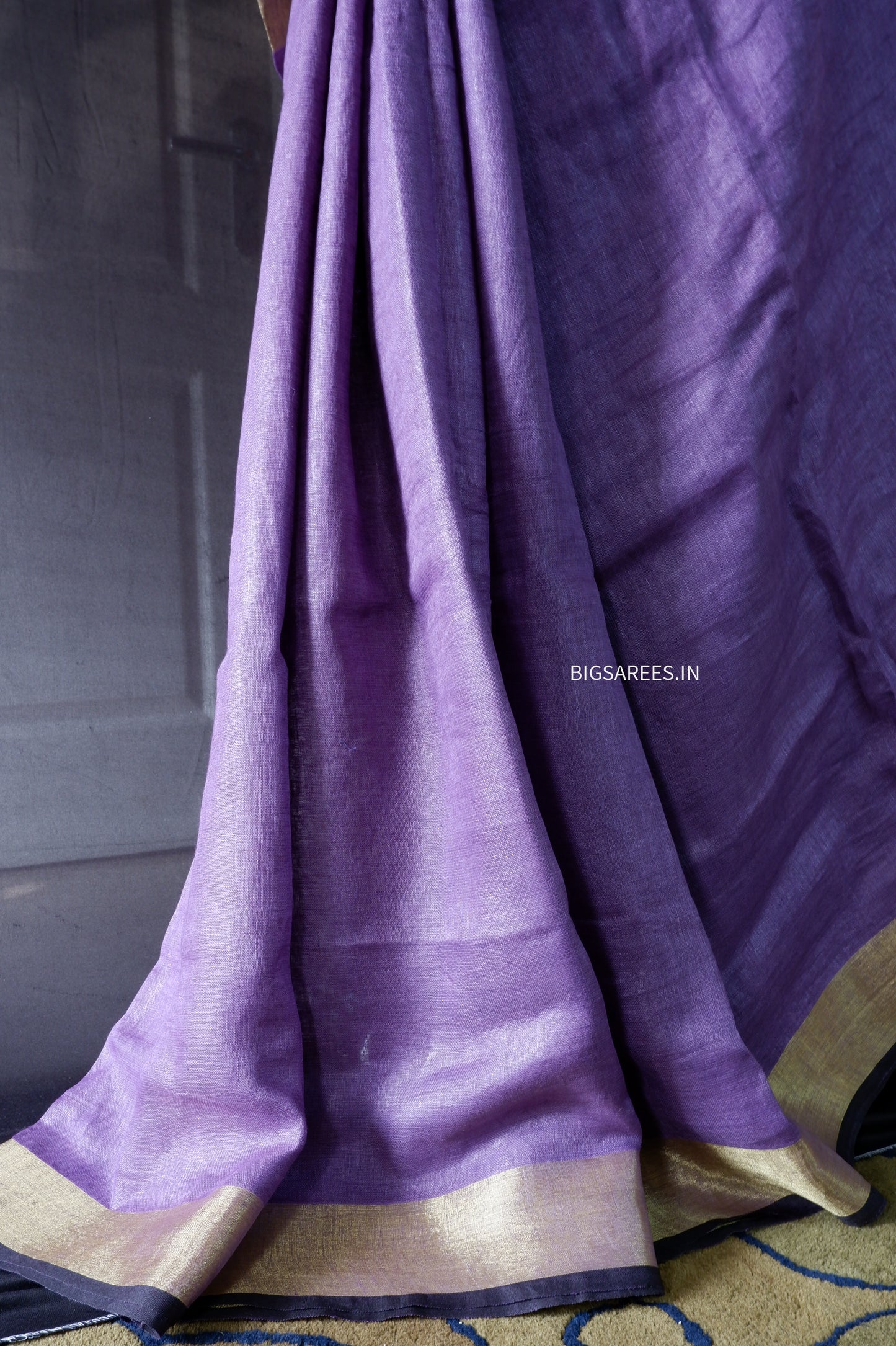 Pure Linen By Linen Saree With running Blouse