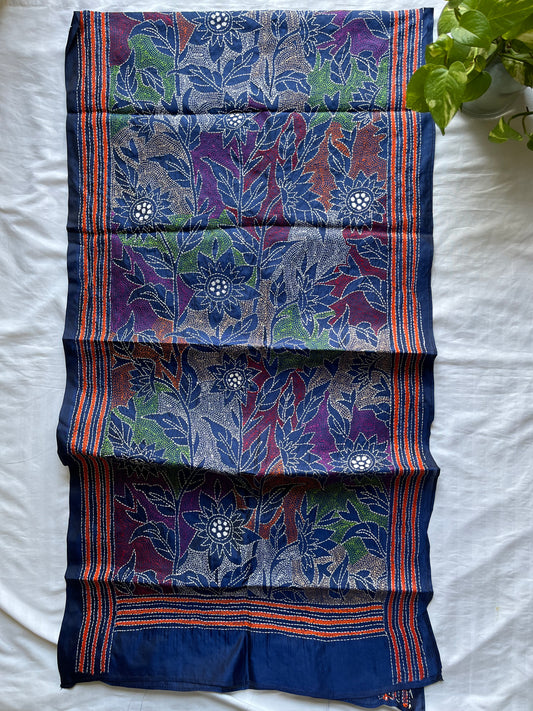 Kantha Art Silk Stole 22"