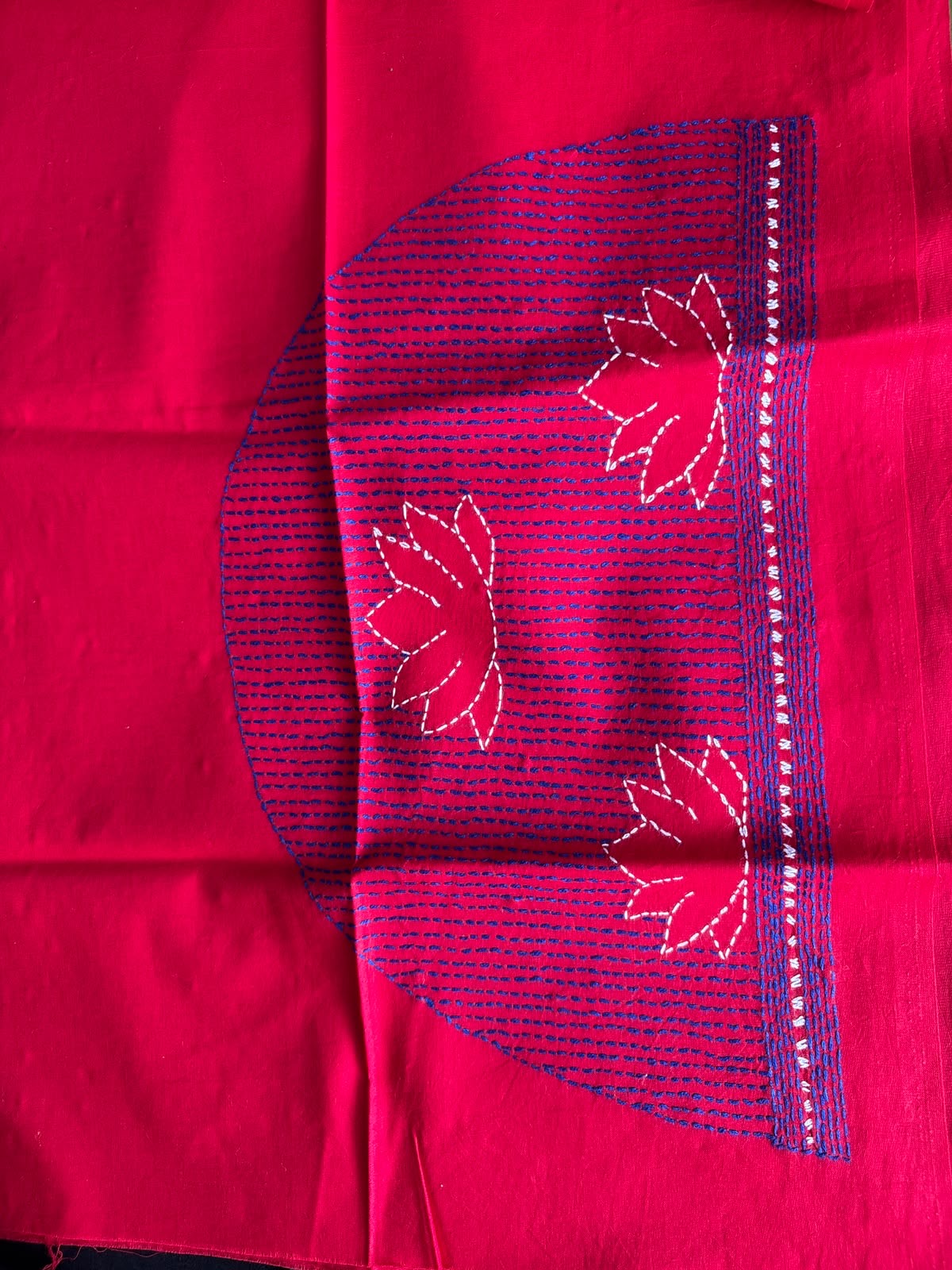 Kantha stitch Cotton Blouse Piece