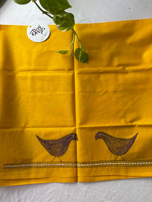 Kantha stitch Cotton Blouse Piece