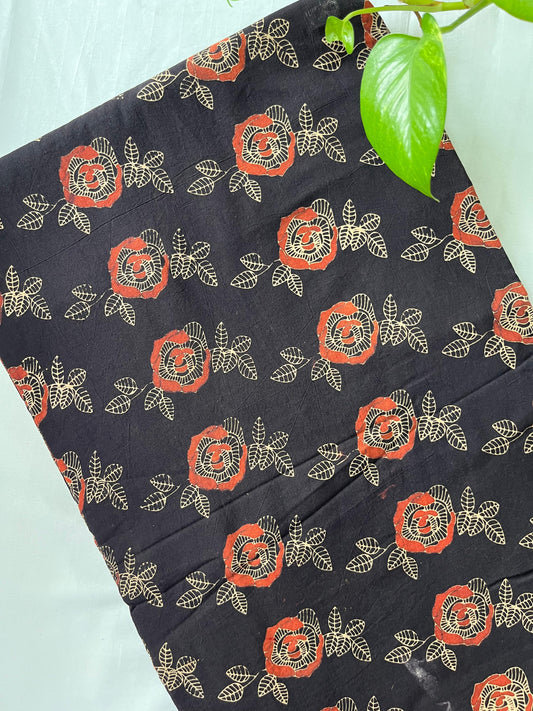 Block printed pure Cotton 1 Mtr. Blouse Piece/ running fabric