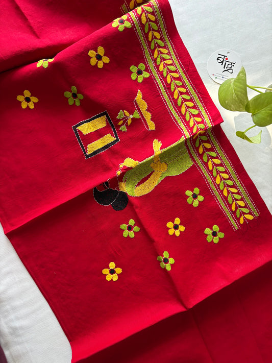 Kantha stitch Cotton Blouse Piece