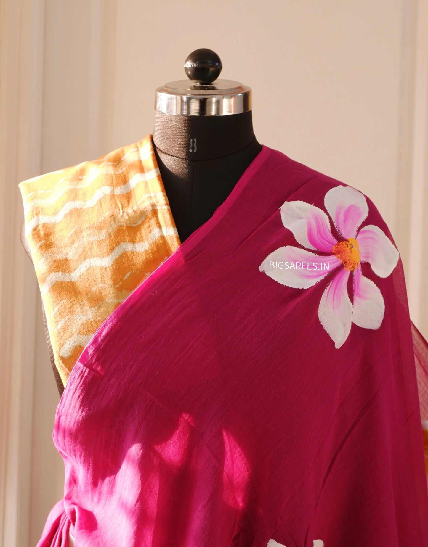 Hand Painted Mul Cotton Saree with Blouse