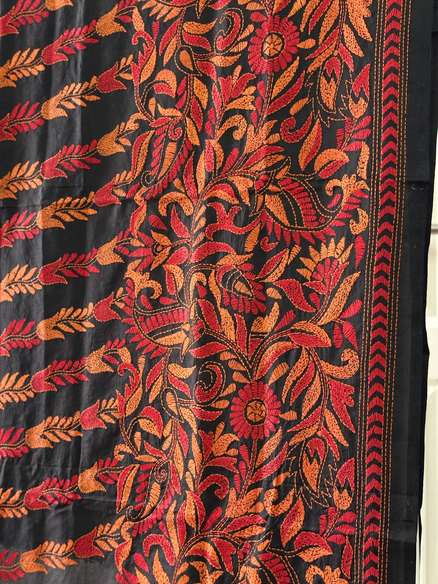 Kantha Stitch Hand Embroidary Full Work Pure Banglore Silk Dupatta