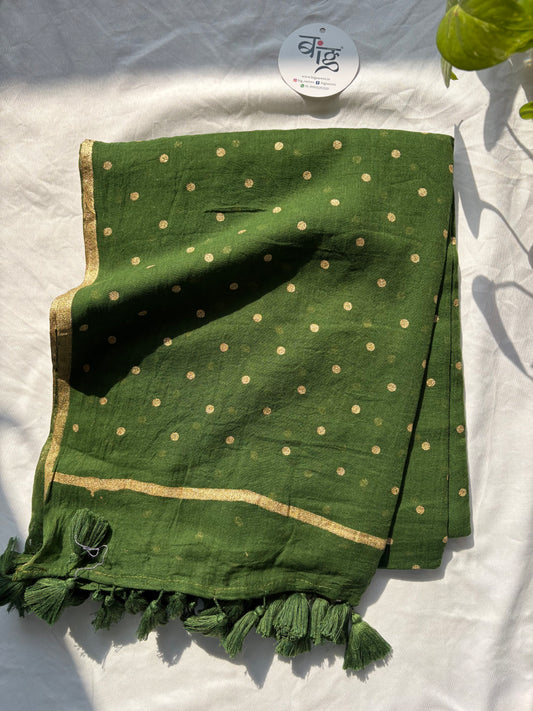 Polka dots Pure Mul Cotton Saree