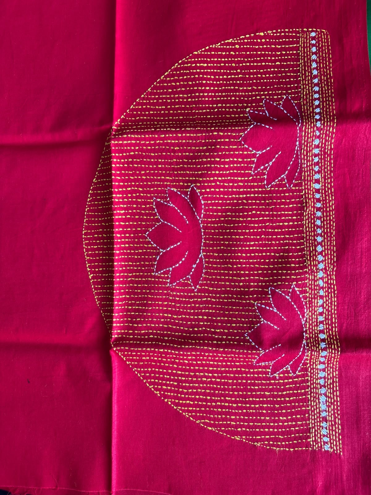 Kantha stitch Cotton Blouse Piece
