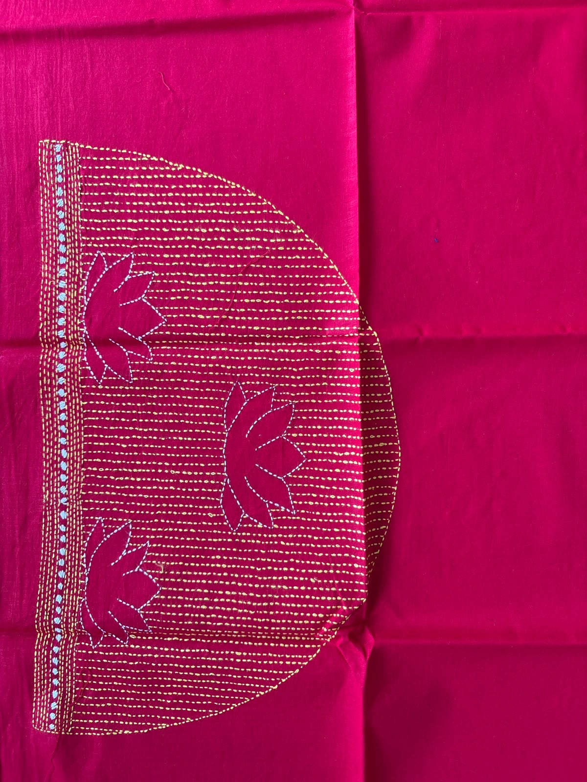 Kantha stitch Cotton Blouse Piece