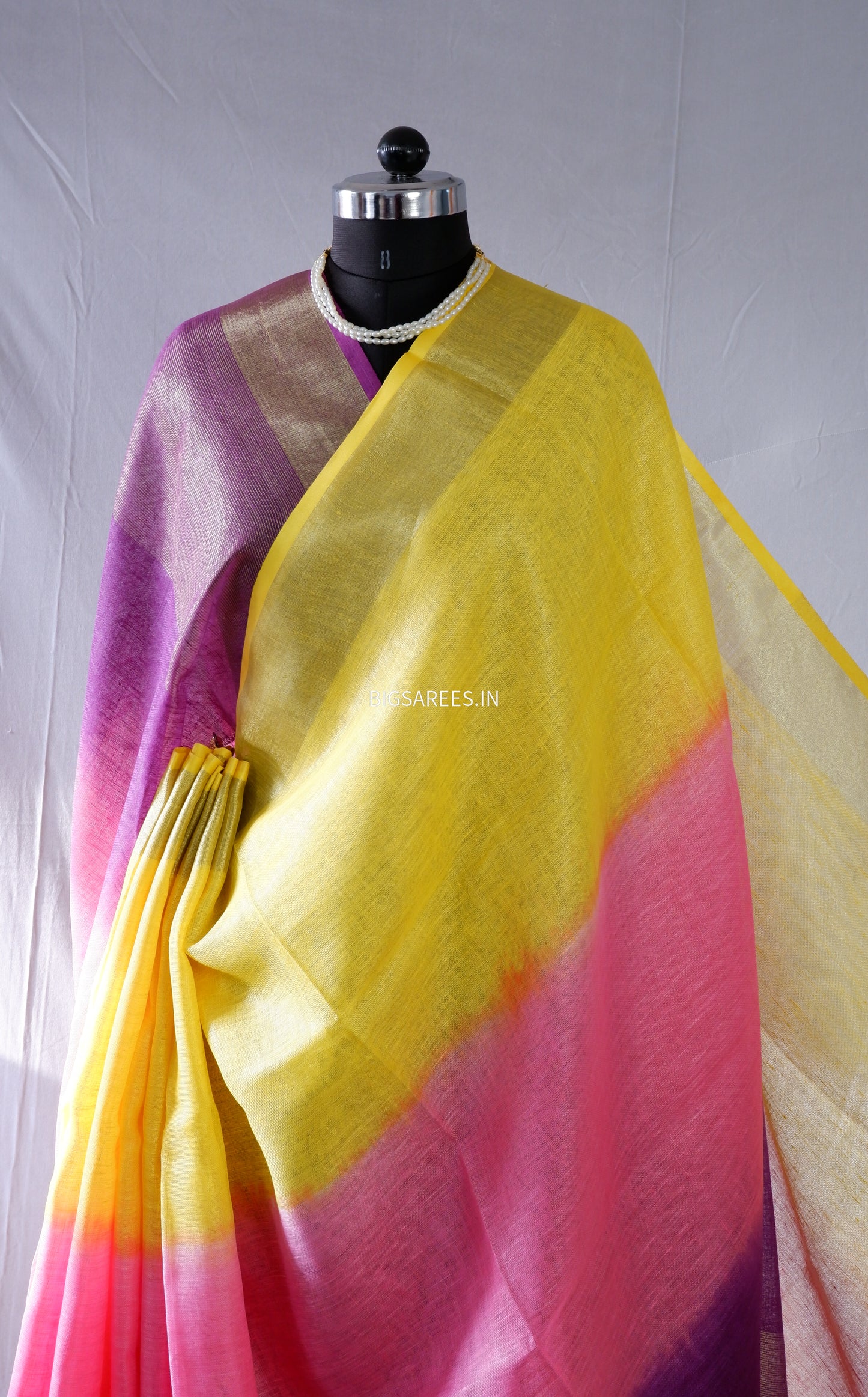 Premium pure Linen By Linen Saree