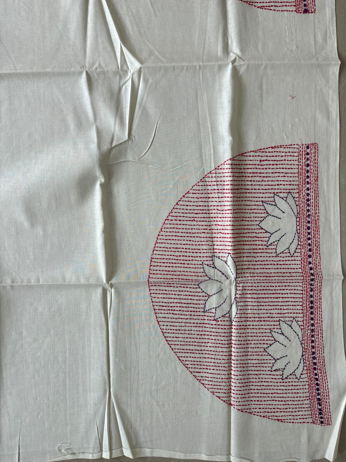 Kantha stitch Cotton Blouse Piece