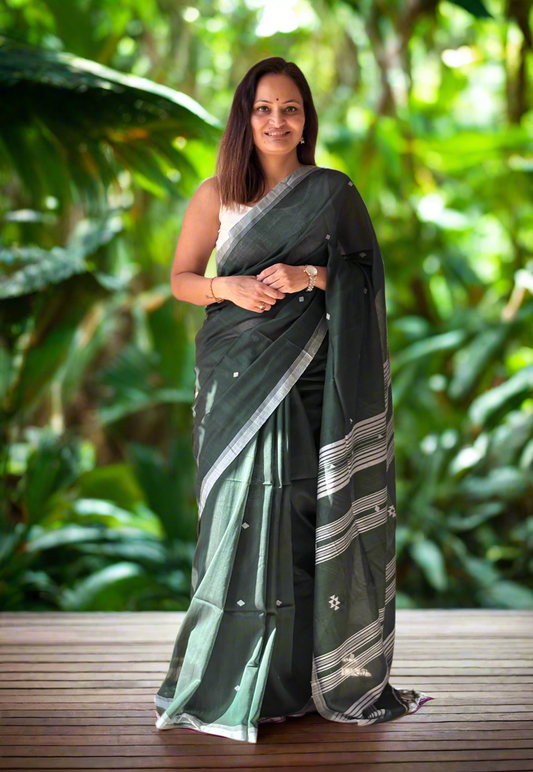 Mul Cotton handwoven Saree (Handloom Marked)