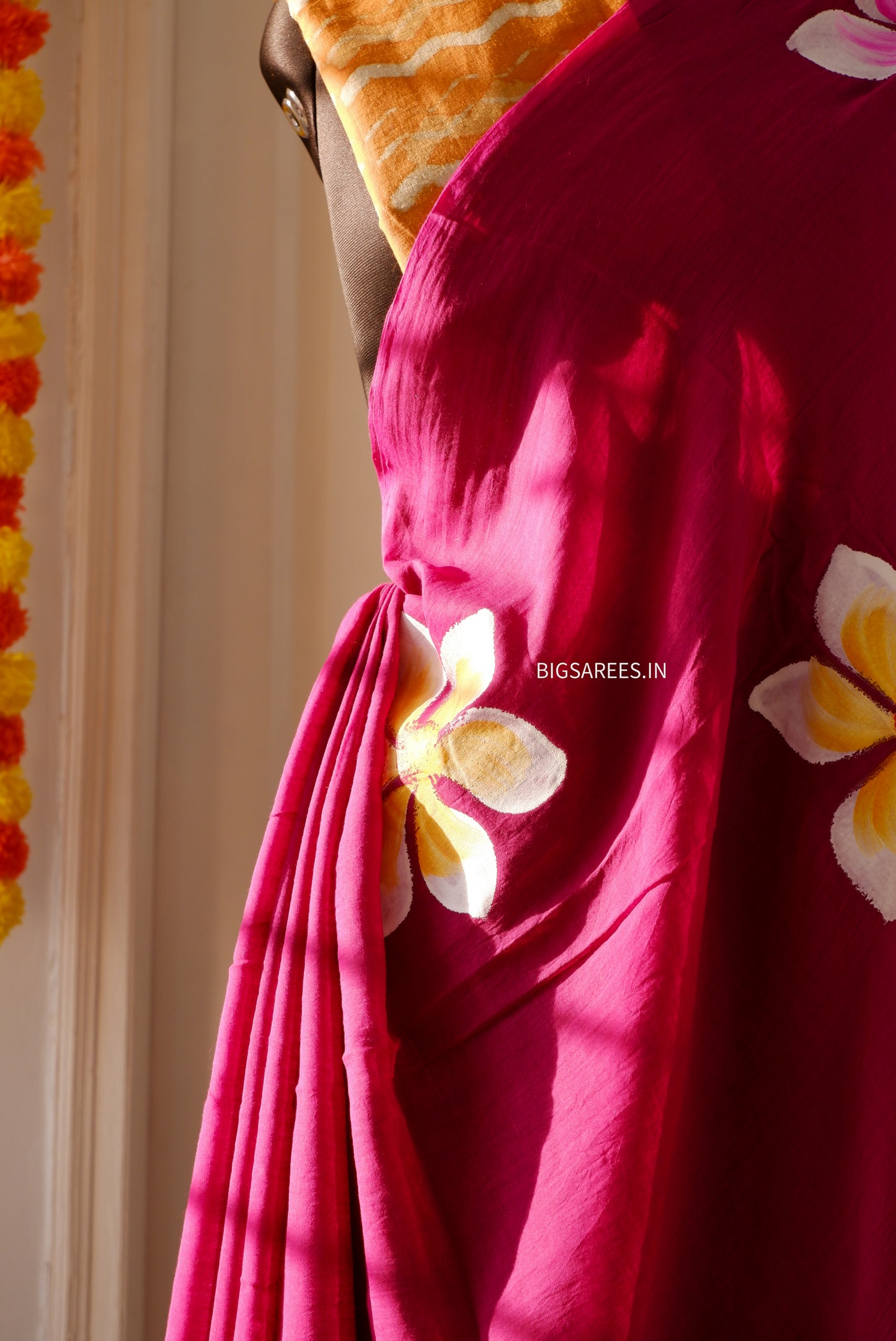 Hand Painted Mul Cotton Saree with Blouse
