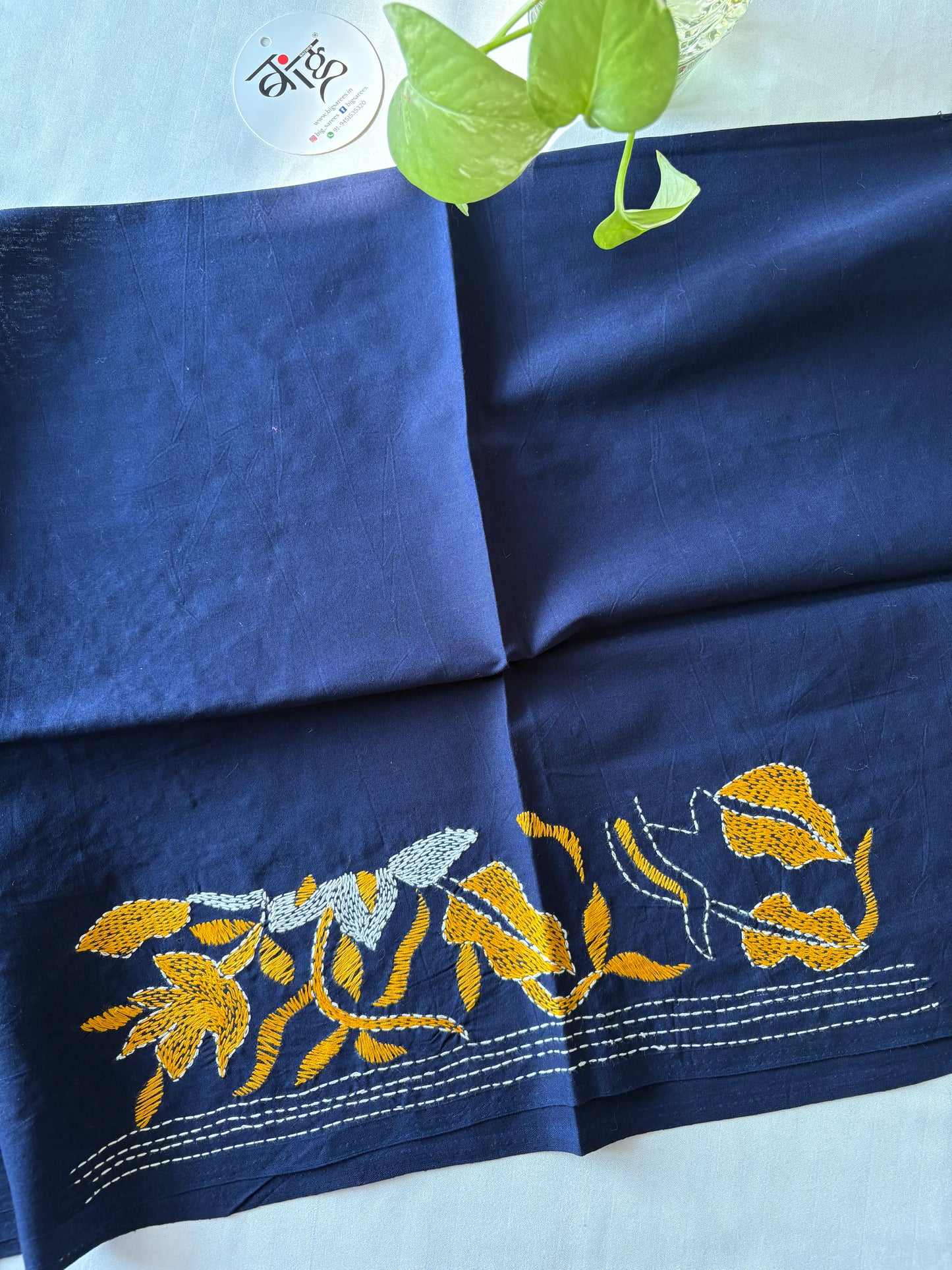 Kantha stitch Cotton Blouse Piece