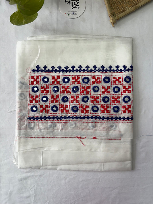 Gujrati work blouse pieces in art silk 1 mtr