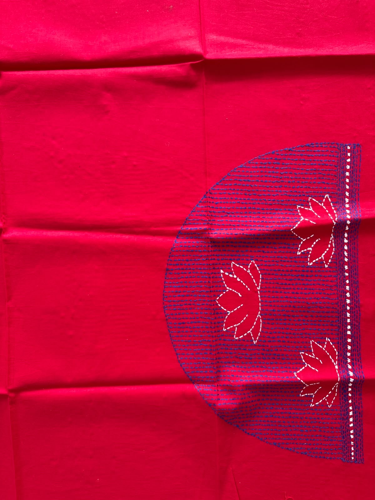 Kantha stitch Cotton Blouse Piece
