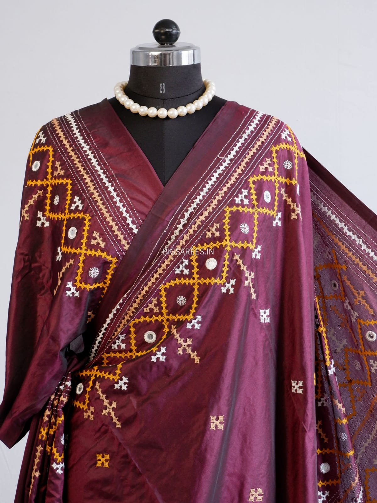 Kutch Work Art SIlk Saree
