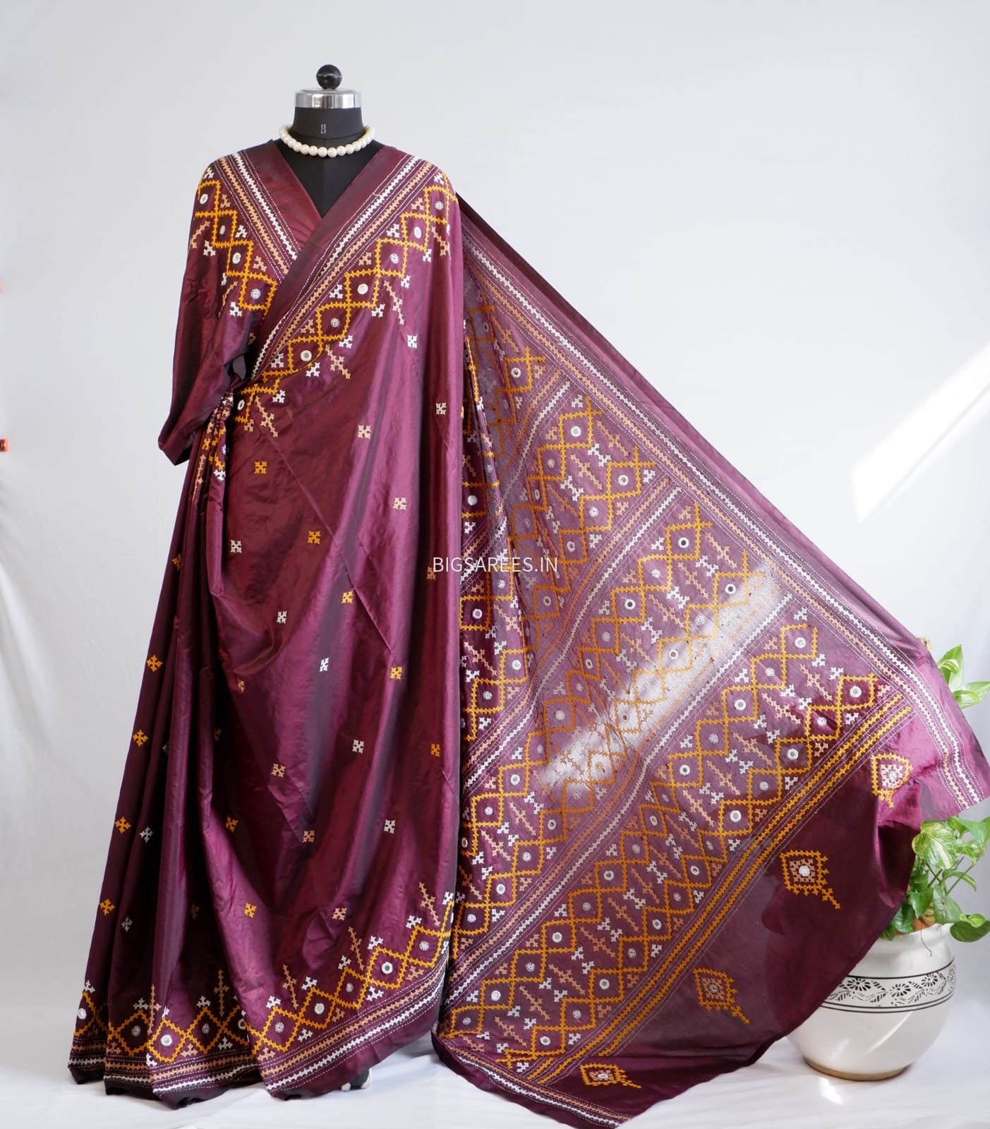 Kutch Work Art SIlk Saree