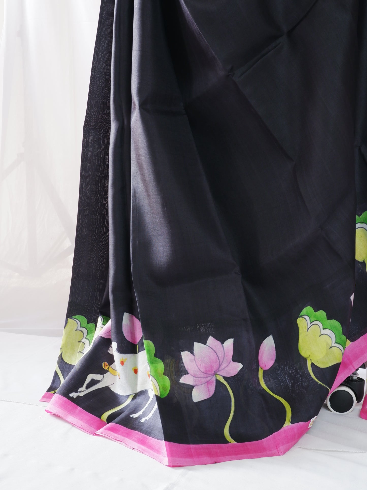 Bishnupuri Hand-Painted  Silk Saree | Pure Silk | Made-On-Order | Silk Mark Certified