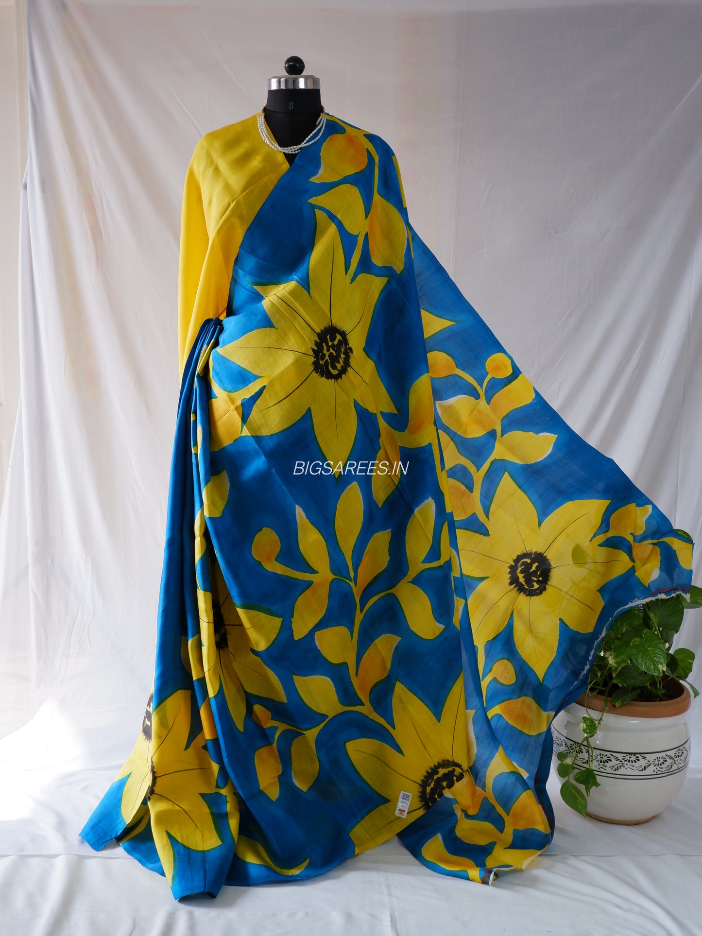 Hand-Painted Bishnupuri Silk Saree | Pure Silk | Silk Mark Certified