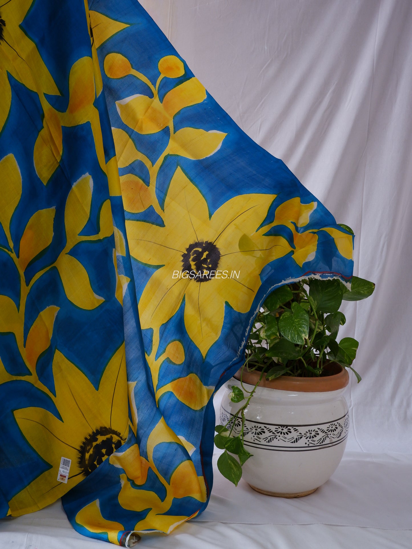 Hand-Painted Bishnupuri Silk Saree | Pure Silk | Silk Mark Certified