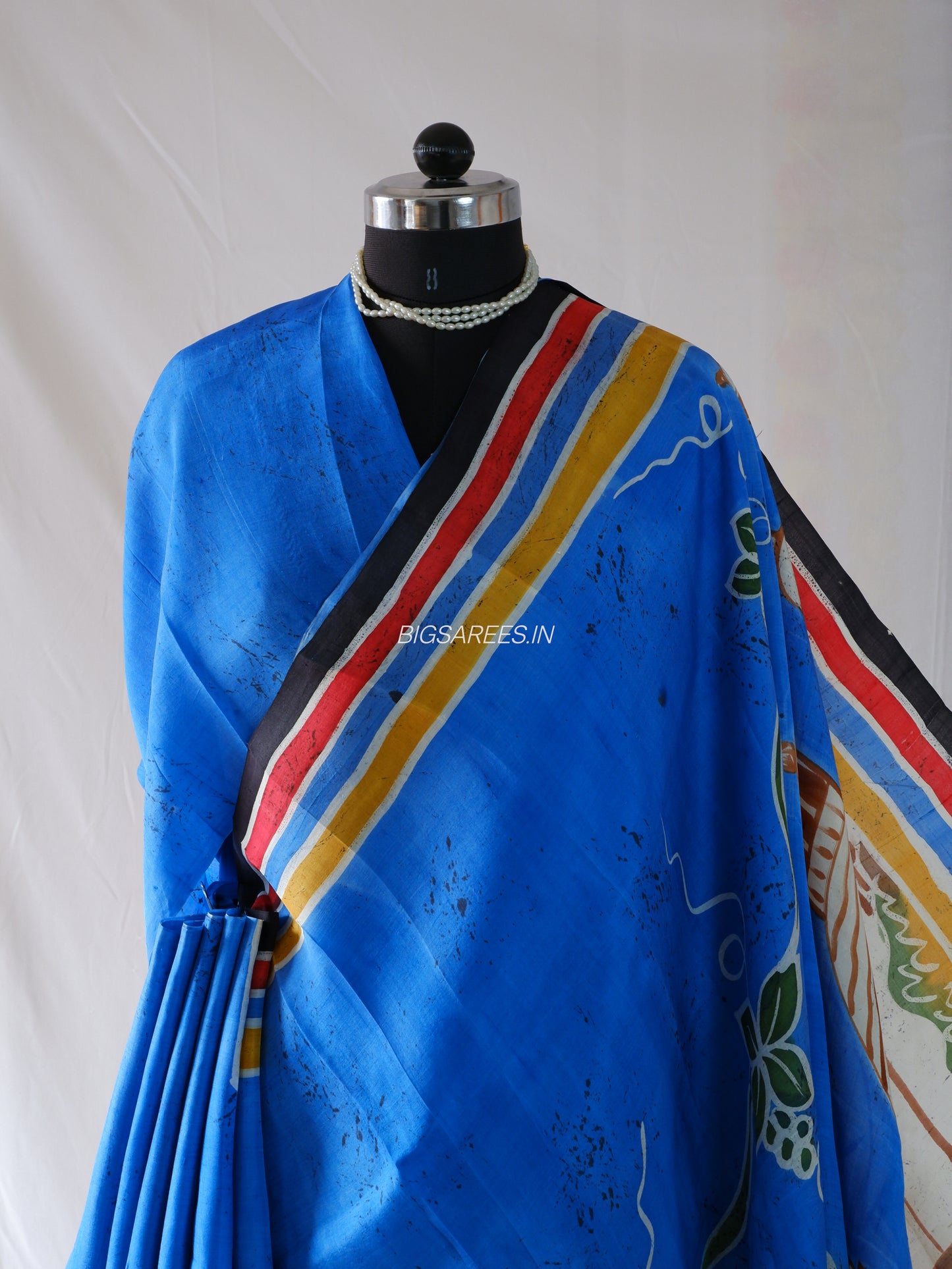 Hand-Painted Bishnupuri Silk Saree | Pure Silk | Silk Mark Certified