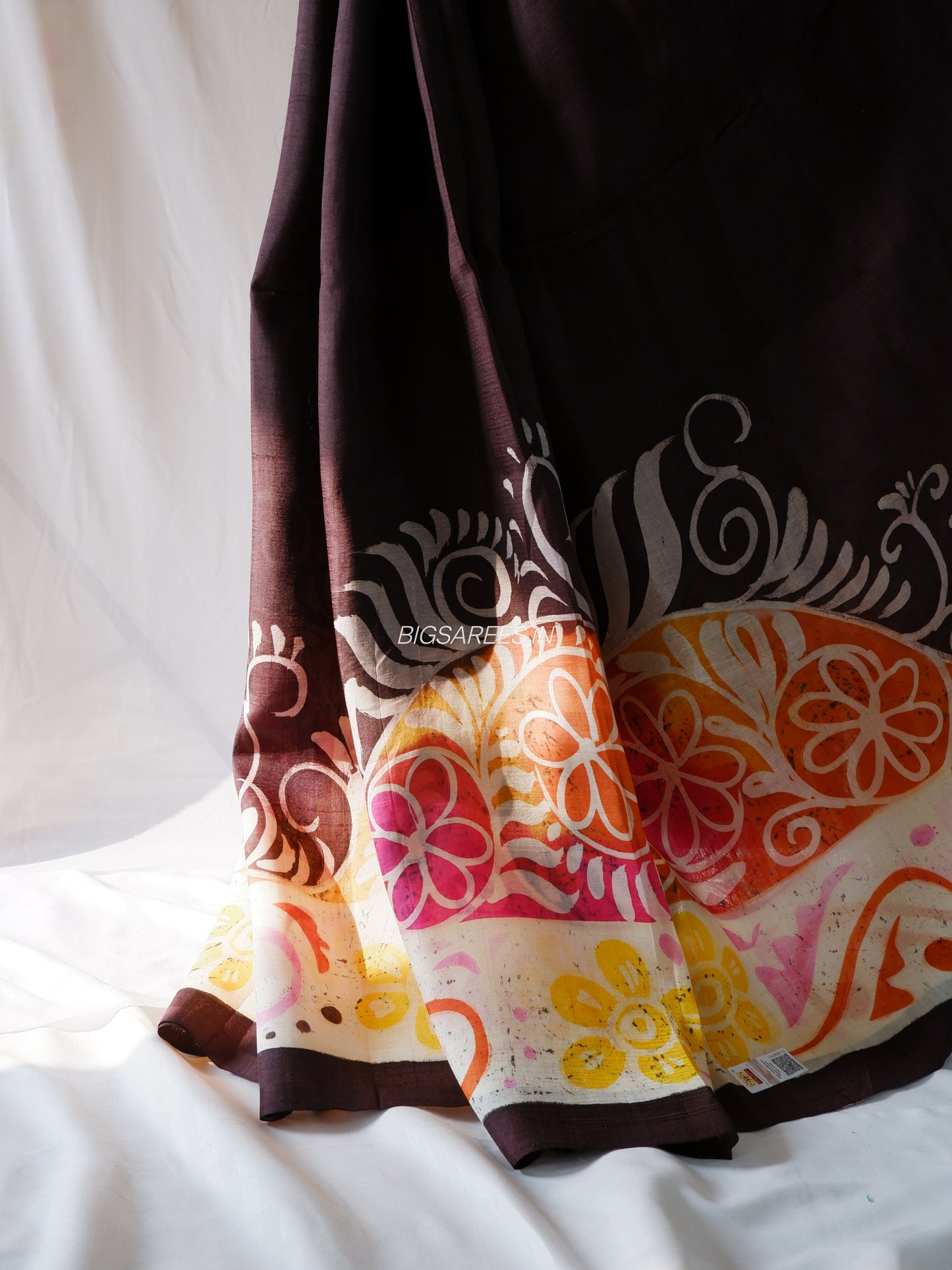 Bishnupuri Silk Hand-Painted Saree | Pure Silk | Made-On-Order | Silk Mark Certified
