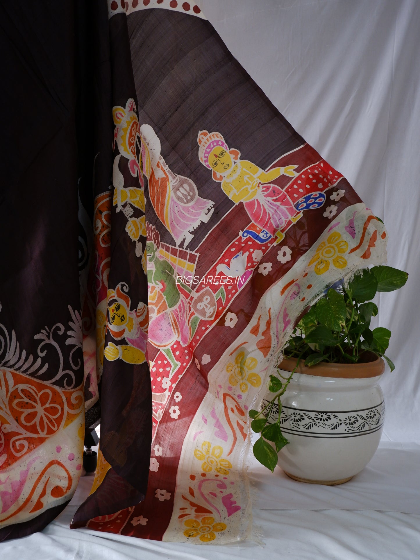 Bishnupuri Silk Hand-Painted Saree | Pure Silk | Made-On-Order | Silk Mark Certified