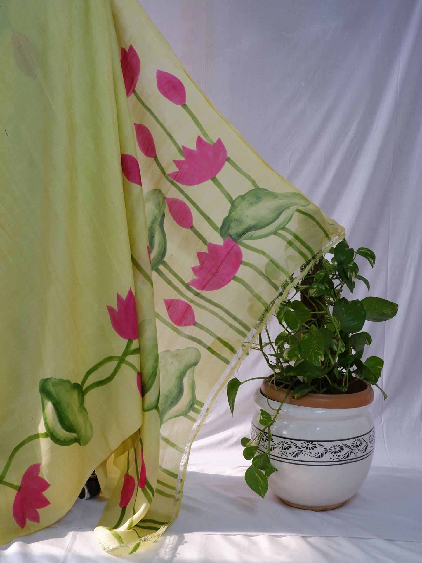 Bishnupuri Hand-Painted  Silk Saree | Pure Silk | Made-On-Order | Silk Mark Certified