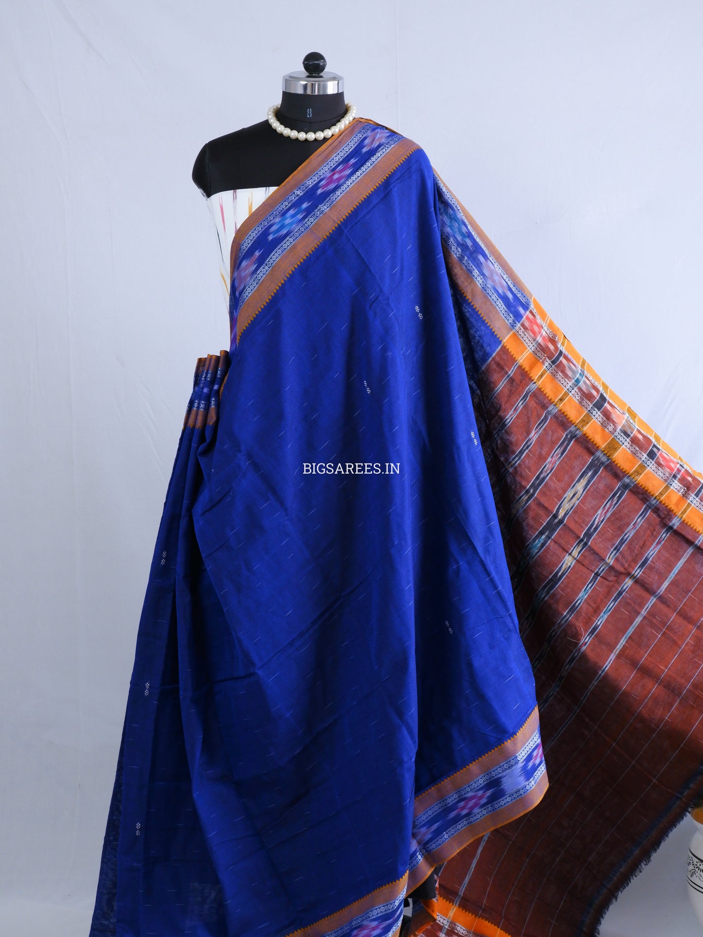 Sambalpuri Ikat Handwoven Saree | Cotton | Blue