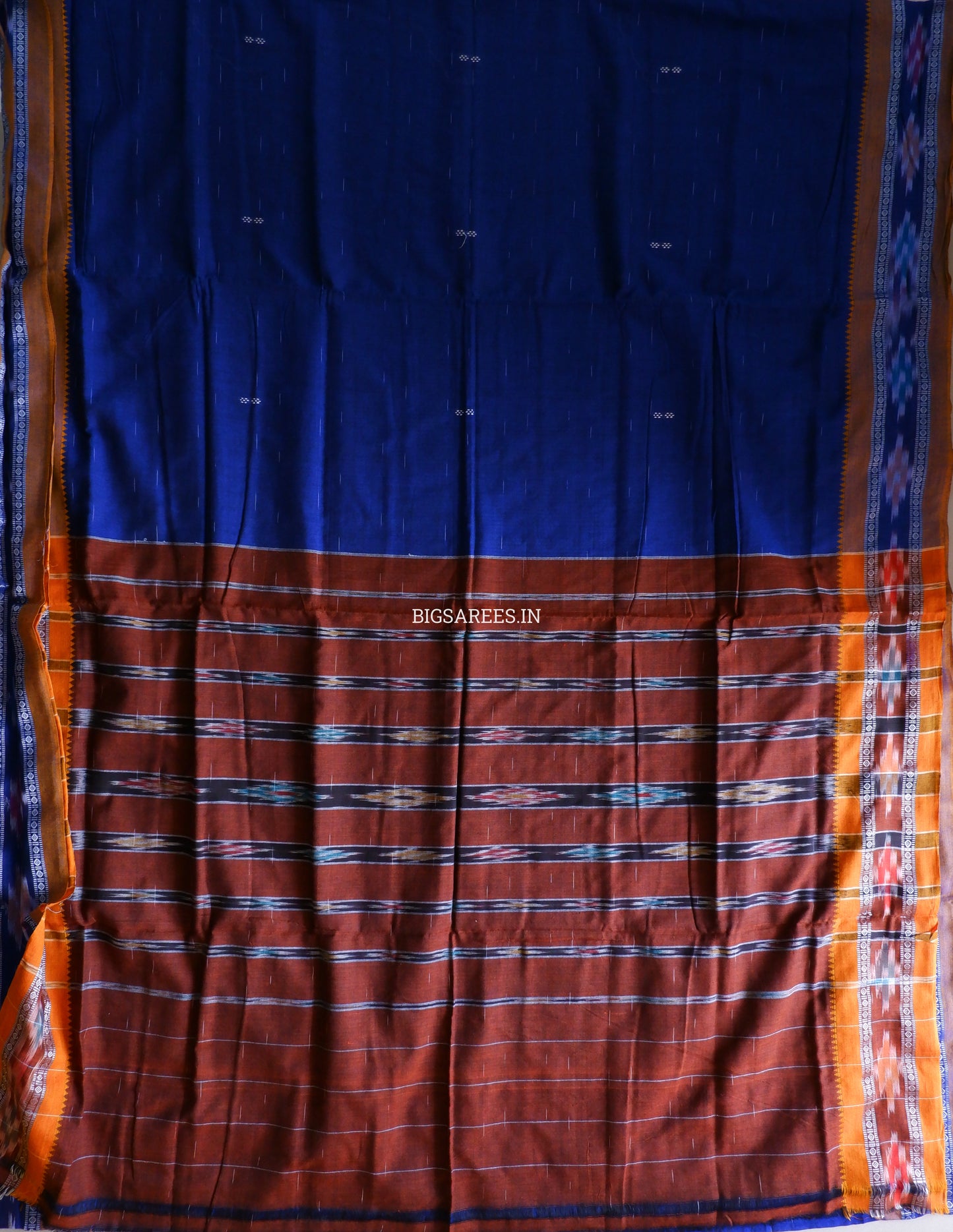 Sambalpuri Ikat Handwoven Saree | Cotton | Blue