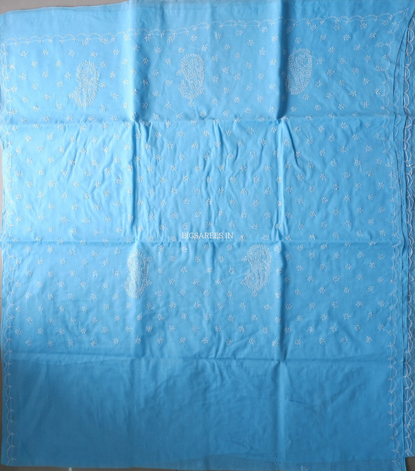 Chikankari Hand-Embroidered Saree | Cotton