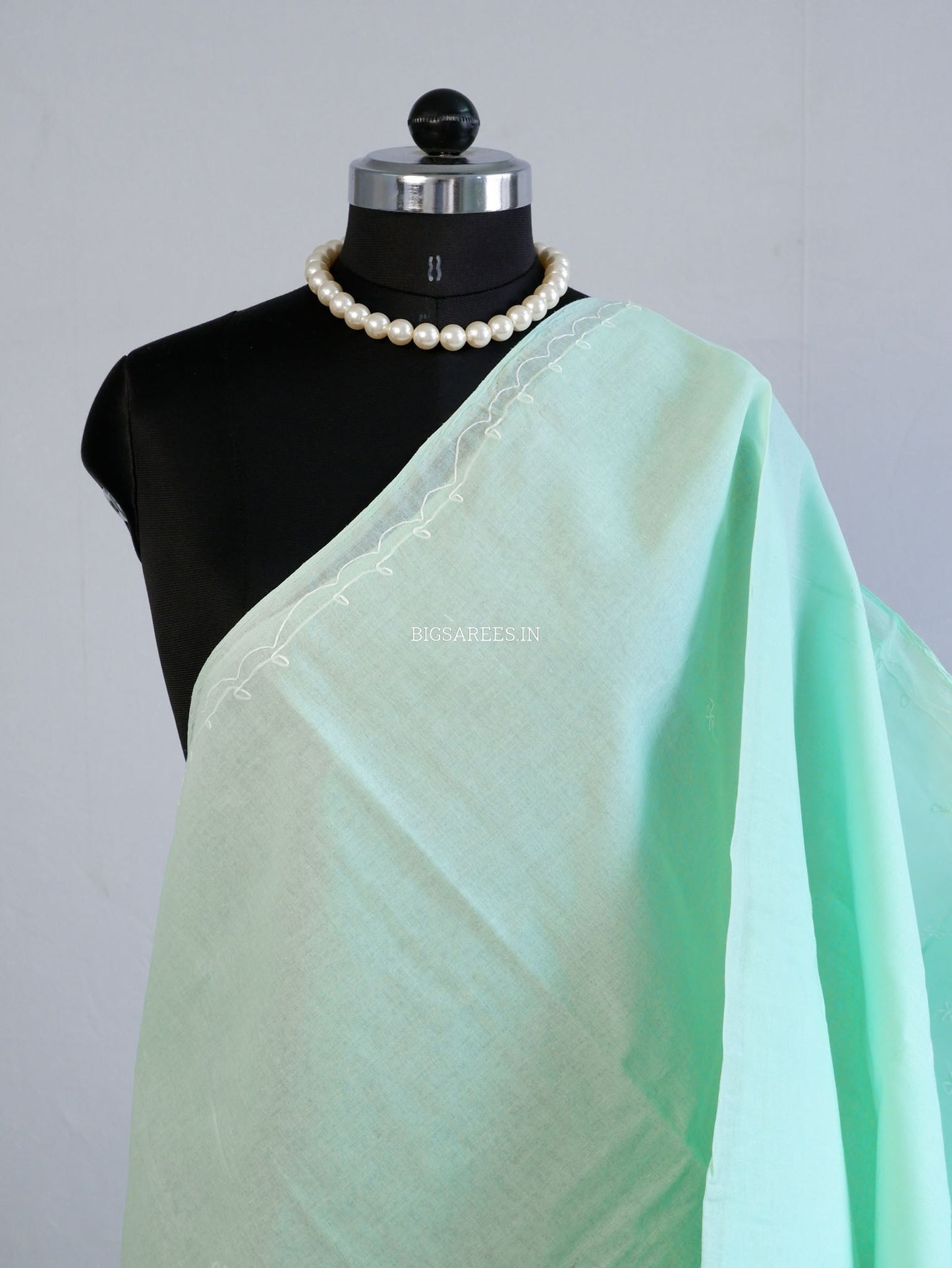 Chikankari Hand-Embroidered Saree | Cotton