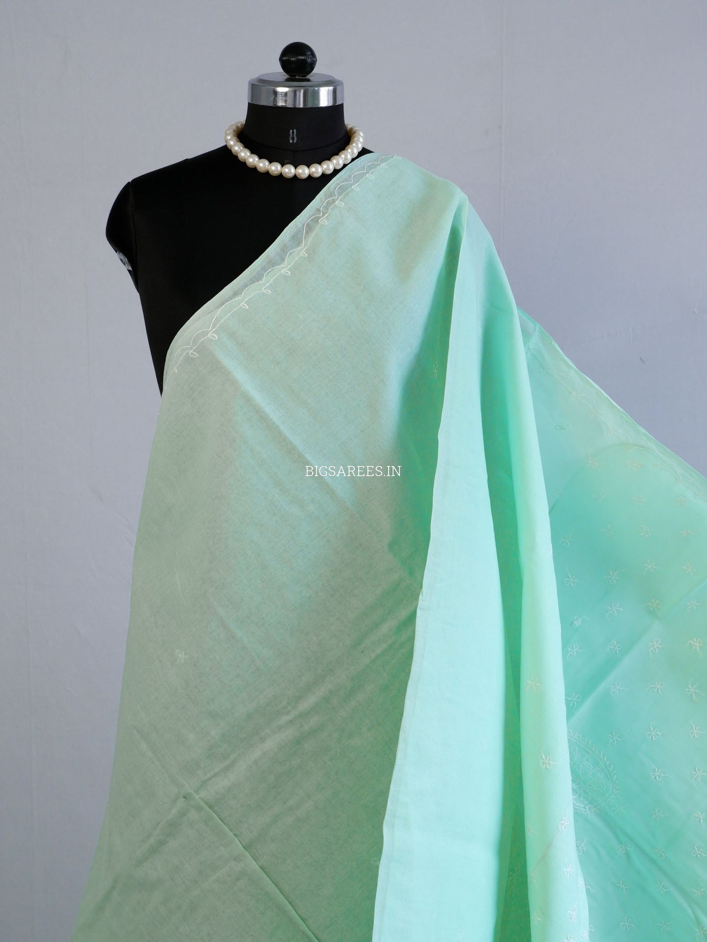 Chikankari Hand-Embroidered Saree | Cotton