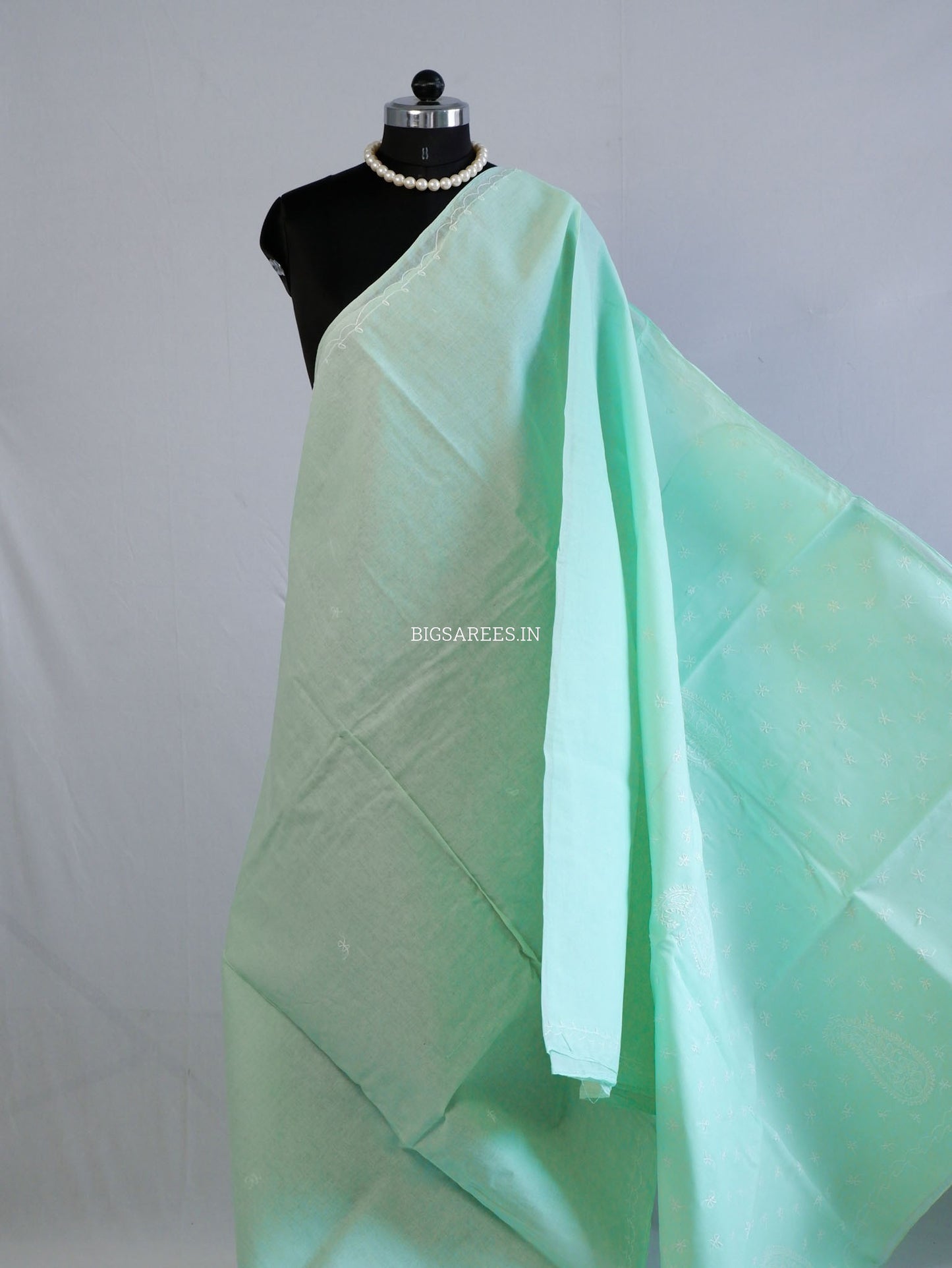 Chikankari Hand-Embroidered Saree | Cotton