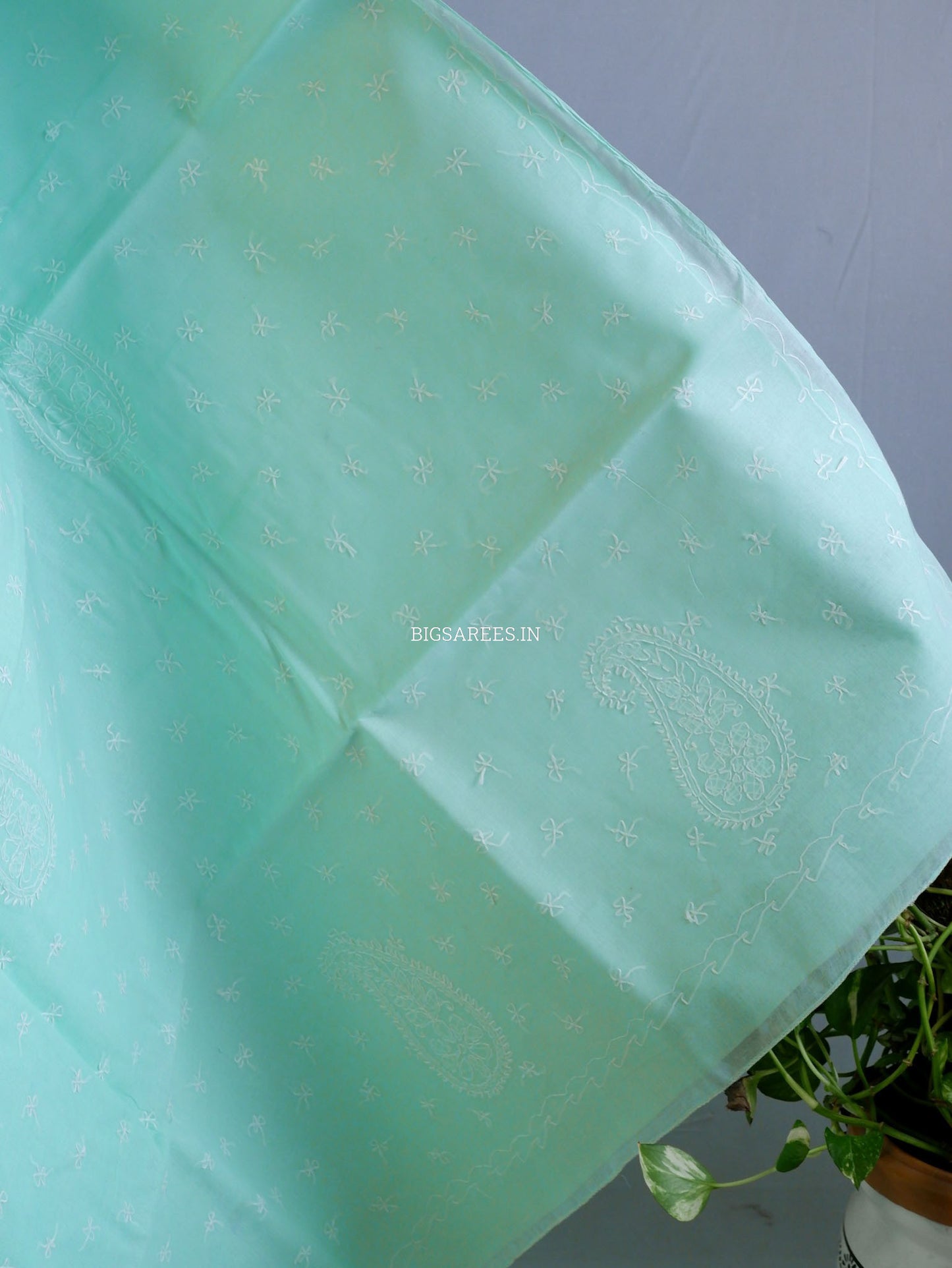 Chikankari Hand-Embroidered Saree | Cotton