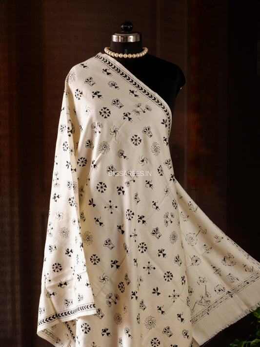 Kantha Hand Embroidered Warm Shawl