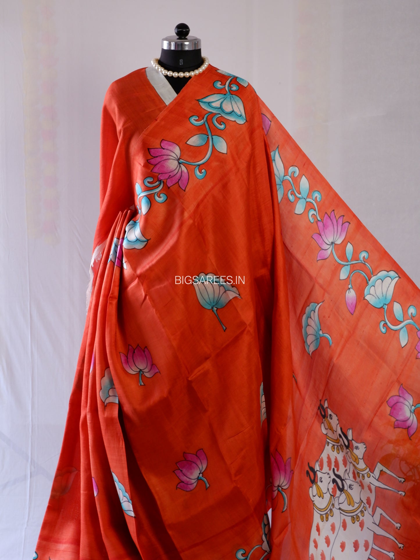 Bishnupuri Hand-Painted  Silk Saree | Pure Silk | Made-On-Order | Silk Mark Certified