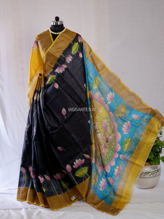 Bishnupuri Hand-Painted  Silk Saree | Pure Silk | Made-On-Order | Silk Mark Certified