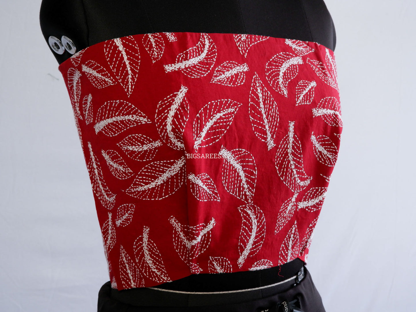 Kantha Stitch Semi Tussar with Blouse | Hand-Embroidered | Off White