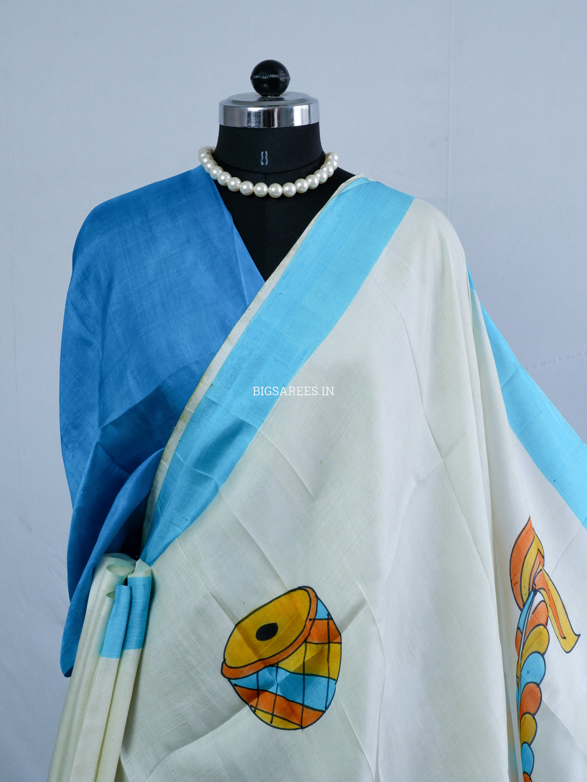 Bishnupuri Hand-Painted  Silk Saree | Pure Silk | Made-On-Order | Silk Mark Certified