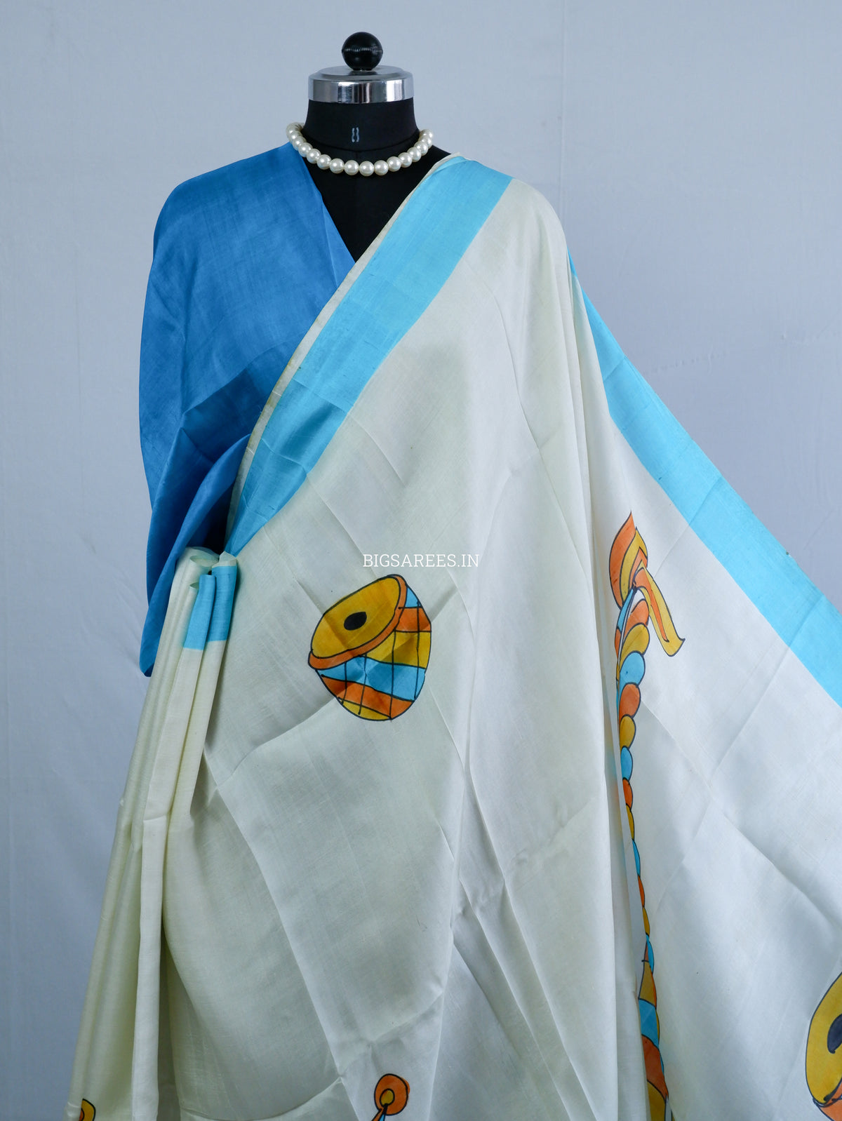 Bishnupuri Hand-Painted  Silk Saree | Pure Silk | Made-On-Order | Silk Mark Certified