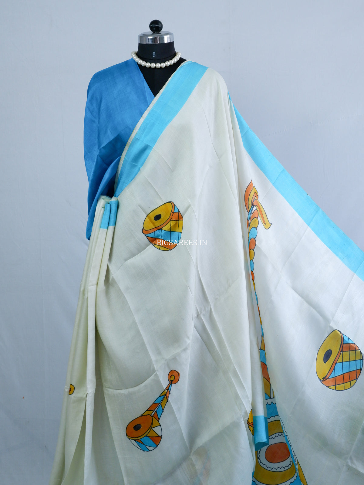 Bishnupuri Hand-Painted  Silk Saree | Pure Silk | Made-On-Order | Silk Mark Certified