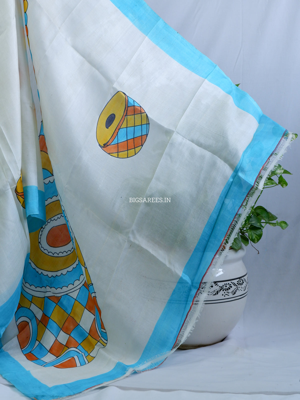 Bishnupuri Hand-Painted  Silk Saree | Pure Silk | Made-On-Order | Silk Mark Certified