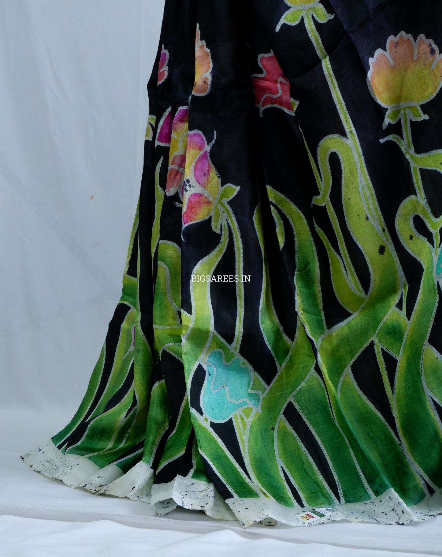 Bishnupuri Hand-Painted  Silk Saree | Pure Silk | Made-On-Order | Silk Mark Certified