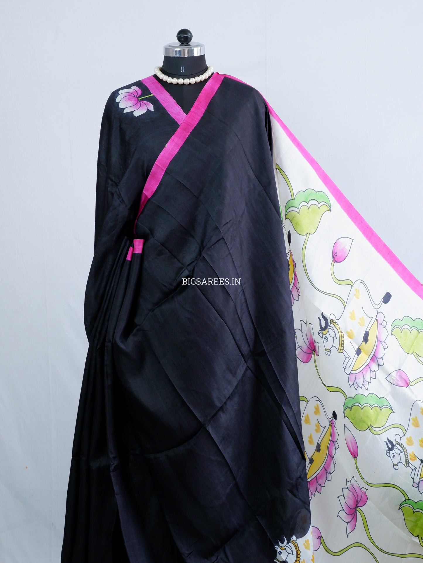 Bishnupuri Hand-Painted  Silk Saree | Pure Silk | Silk Mark Certified